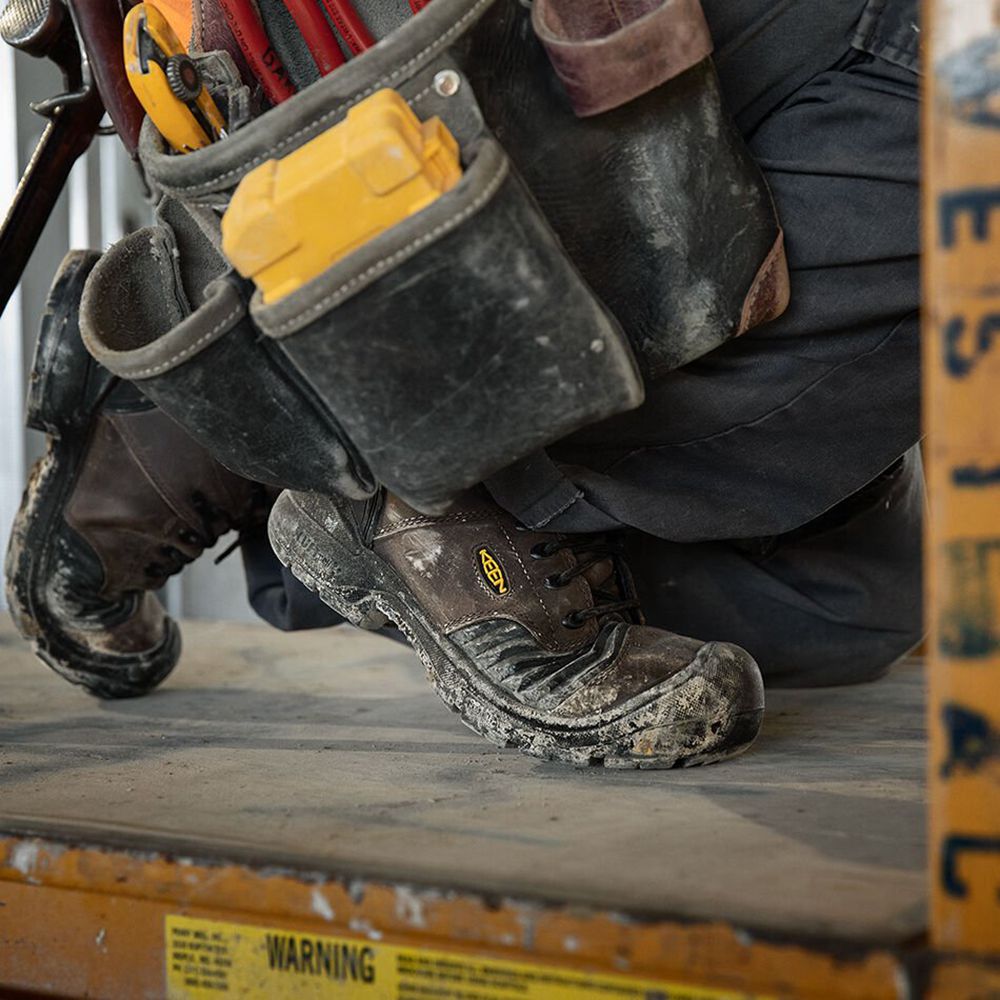 Botas de Trabajo Keen Mexico Negros - Hombre Portland 6\" Waterproof (Carbon-Fiber Toe) - AM3456780